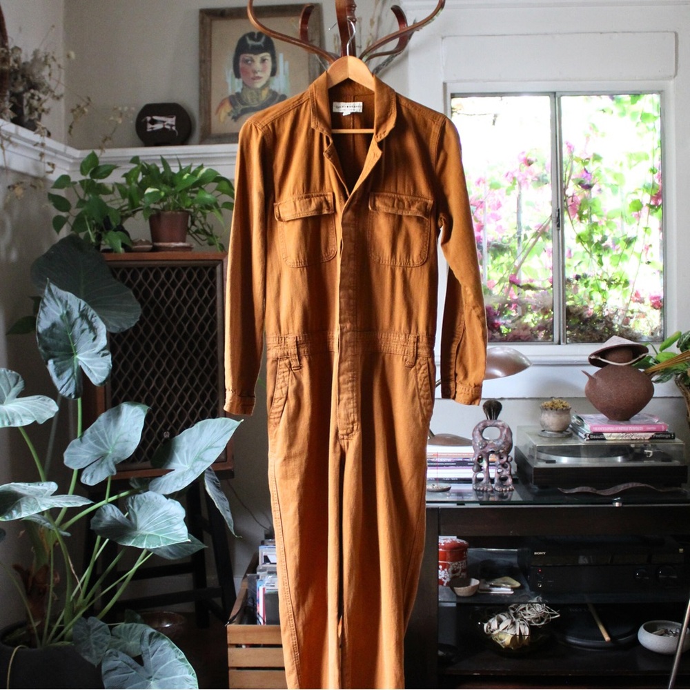 Lucky Brand Camel Cotton Boiler Suit – M